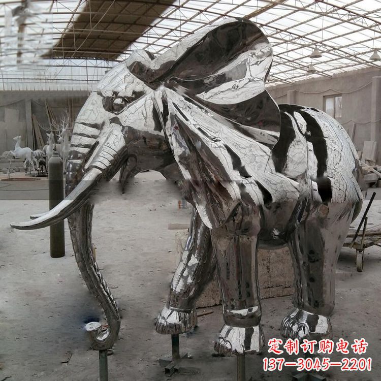 益阳镜面大象不锈钢雕塑