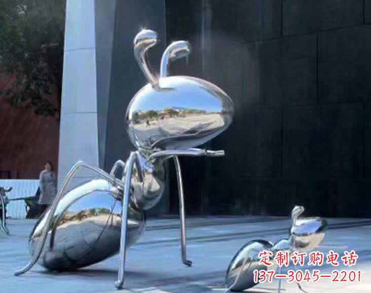 益阳不锈钢蚂蚁雕塑,抛光镜面,精致精美