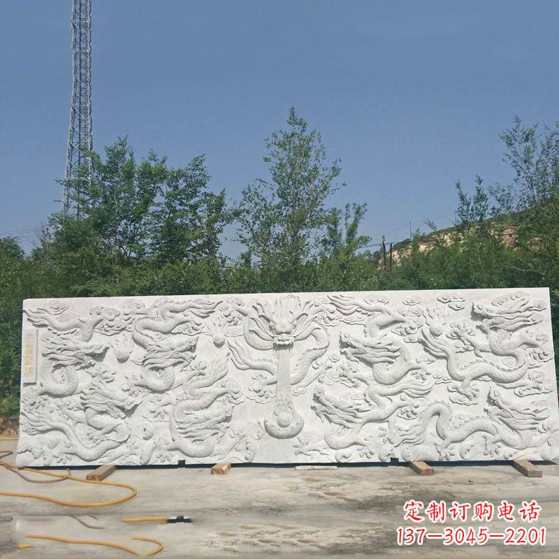 益阳九龙壁汉白玉浮雕,让艺术墙面独具特色