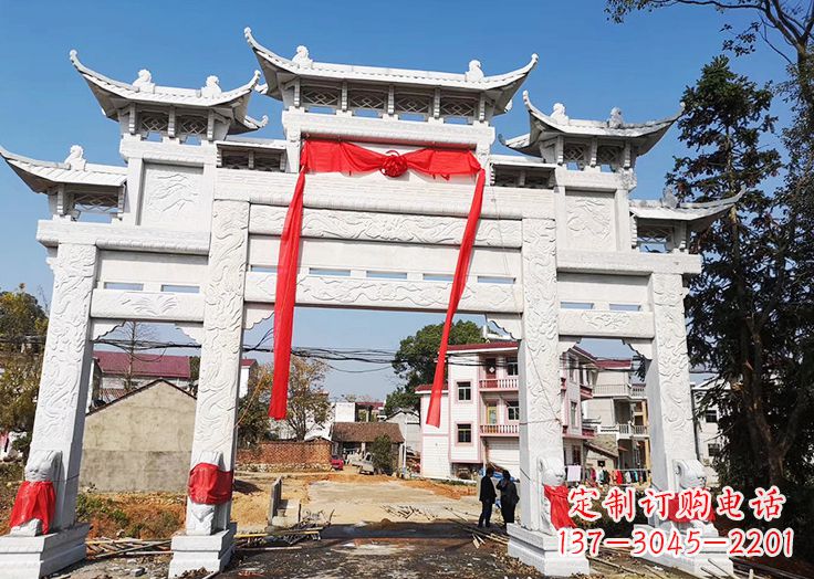 益阳九襄石雕牌坊:专业定制精美牌坊雕塑