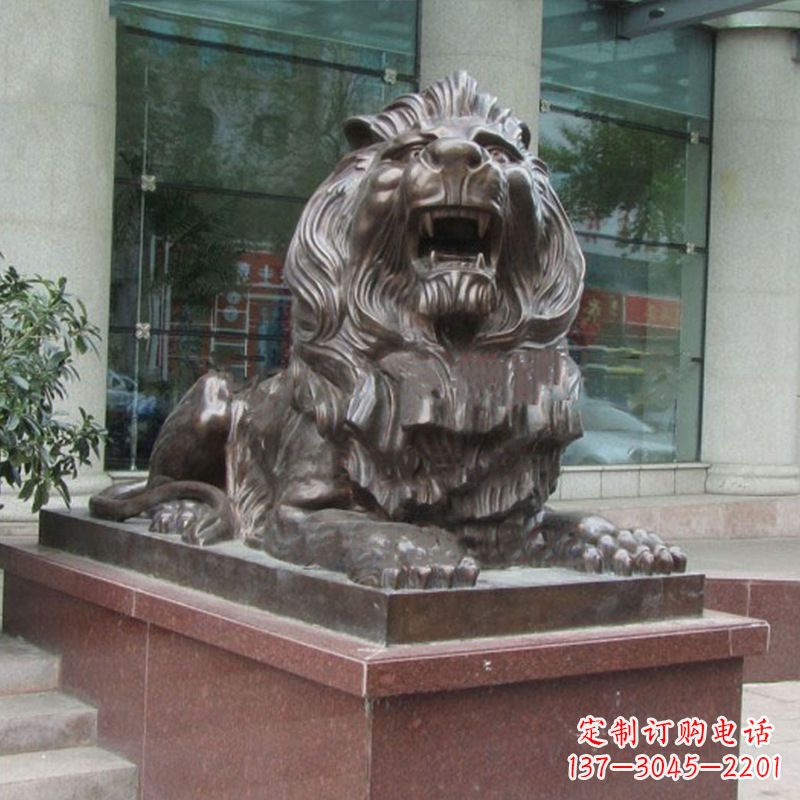 益阳传统工艺,百年老店,狮子铜雕塑