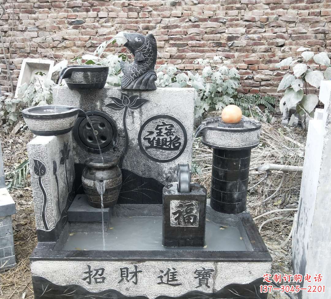 益阳领雕水池雕塑:定制你的招财水池