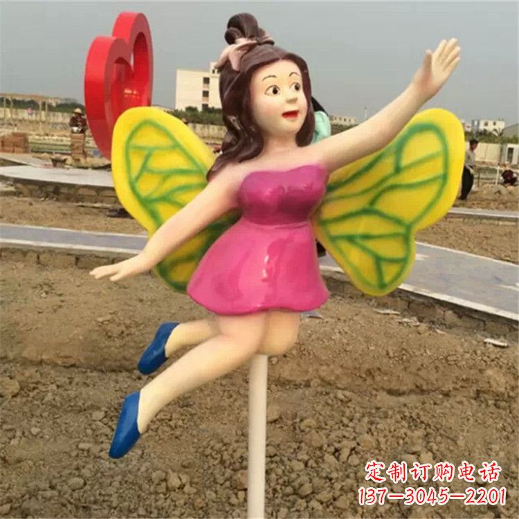 益阳领雕塑:精美的蝴蝶仙子公园景观雕塑