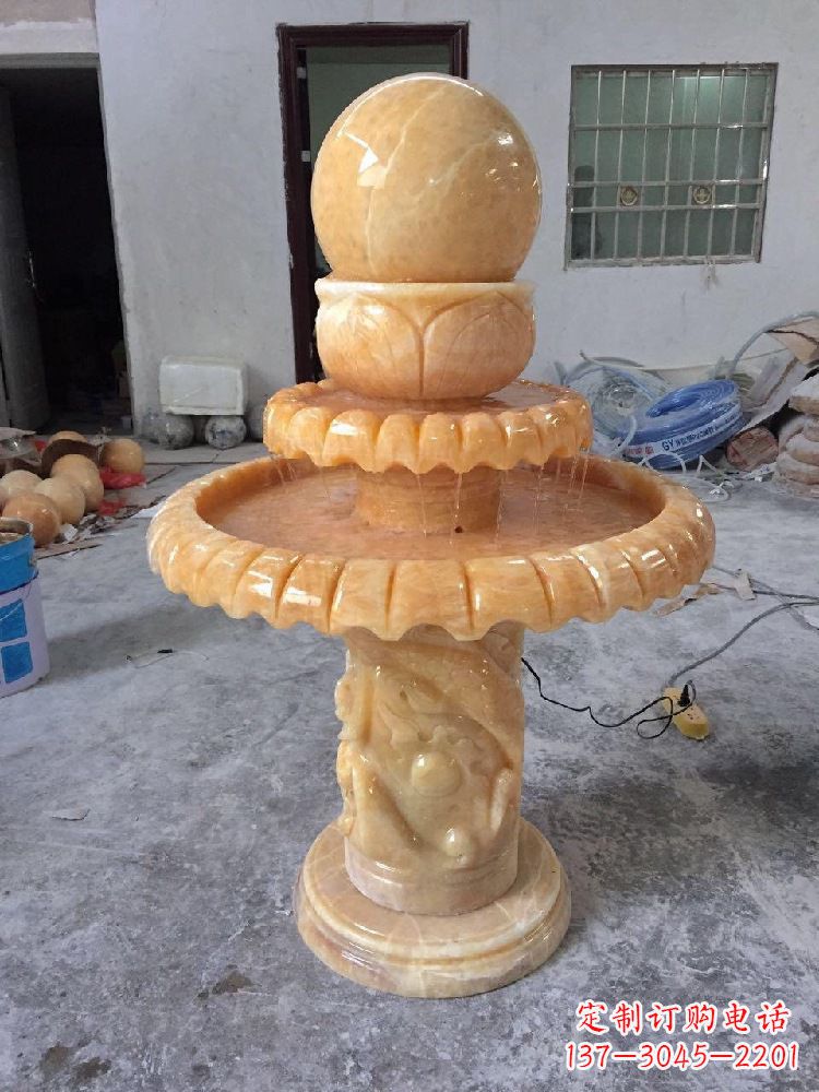 益阳品位客厅的福气——风水球雕塑