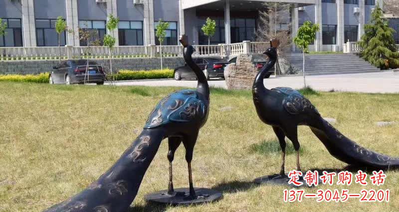 益阳领雕塑-孔雀铜雕,高雅精美的艺术精品