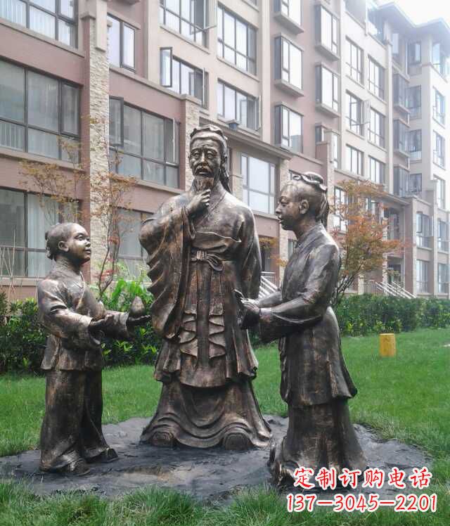 益阳孔融让梨古代人物雕塑
