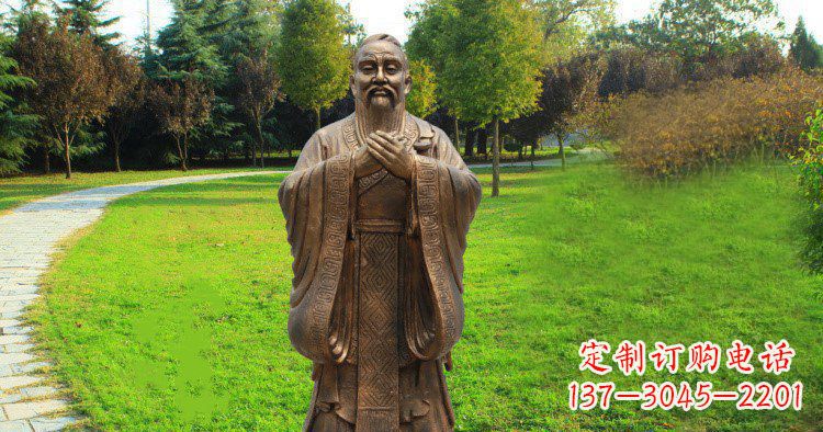益阳传承中国历史文化,具有永恒魅力的孔子公园铜雕
