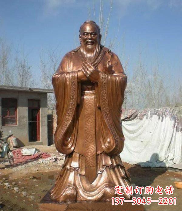 益阳精致铸造——领雕塑出品的孔子铜雕