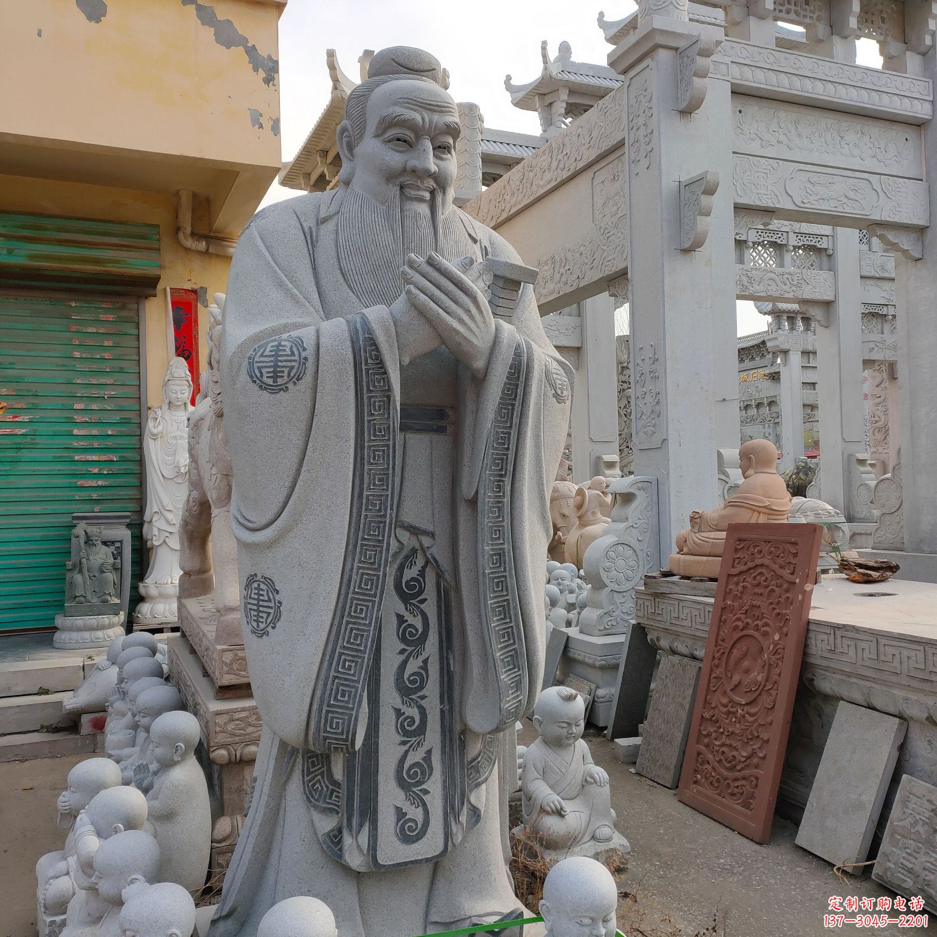 益阳古韵传神,赞美伟大的孔子雕塑