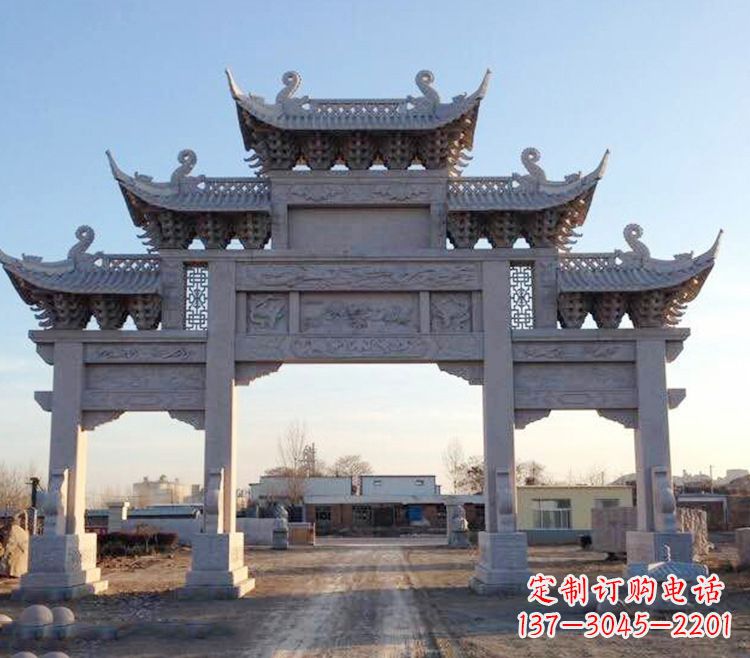益阳传承创新,老石牌坊雕塑定制