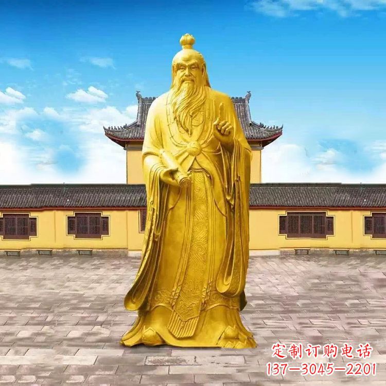 益阳中领雕塑老子骑牛石雕