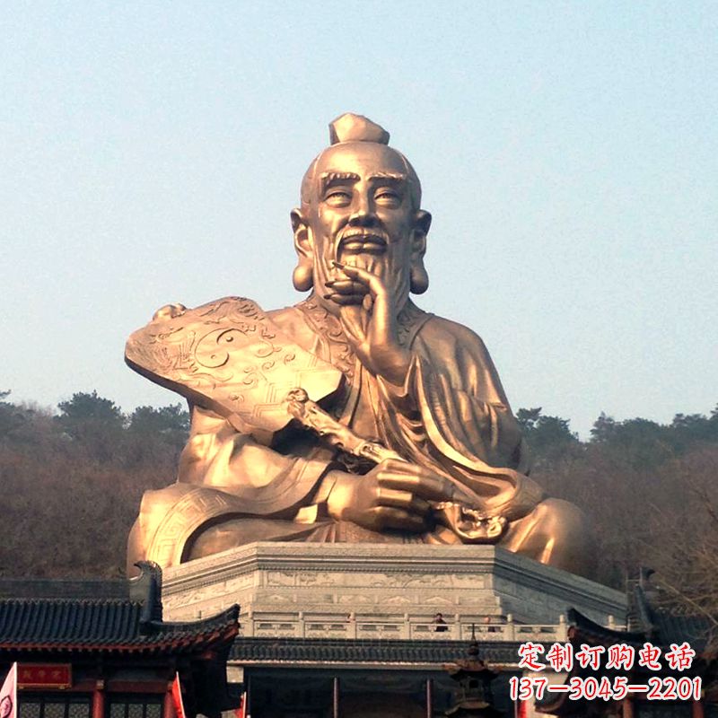 益阳真谛雕塑·老子铜雕像,传承中国文化