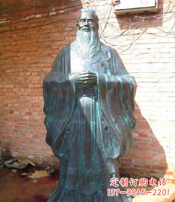 益阳老子校园历史名人铜雕,给您的经典力量