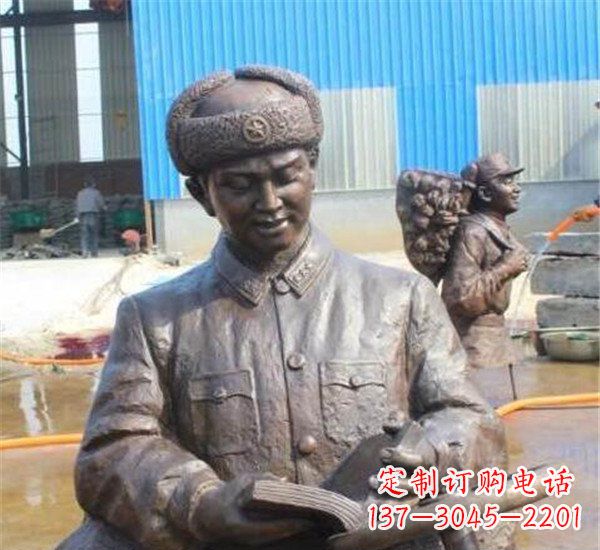 益阳中领雕塑:雷锋名人铜雕