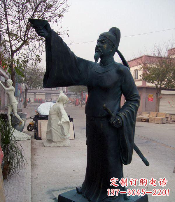 益阳李白诗仙铜雕,精美制作,永久传承
