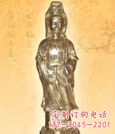 益阳鎏金观世音菩萨雕塑,让你神马都不愁
