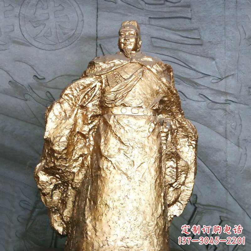 益阳鎏金明太祖雕像,精美历史纪念品