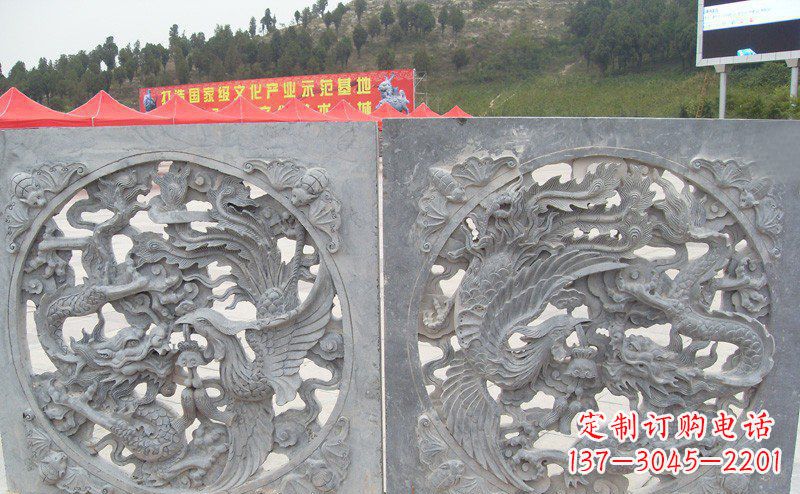 益阳龙凤呈祥公园景观石雕--精美绝伦的龙凤陪伴
