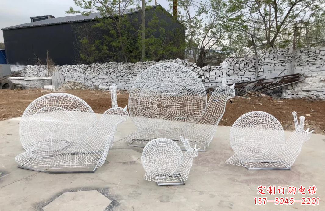 益阳精美绝伦的不锈钢镂空蜗牛雕塑