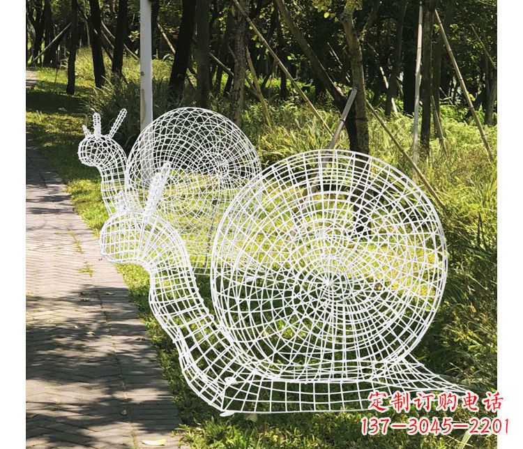 益阳精致镂空不锈钢蜗牛雕塑