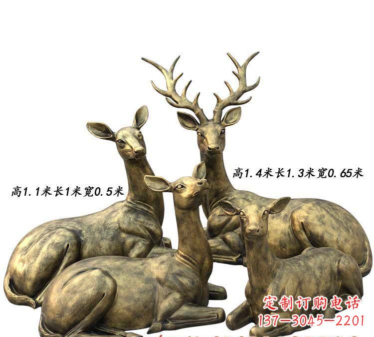 益阳精致鹿群铜雕,雕刻出无可比拟的优雅