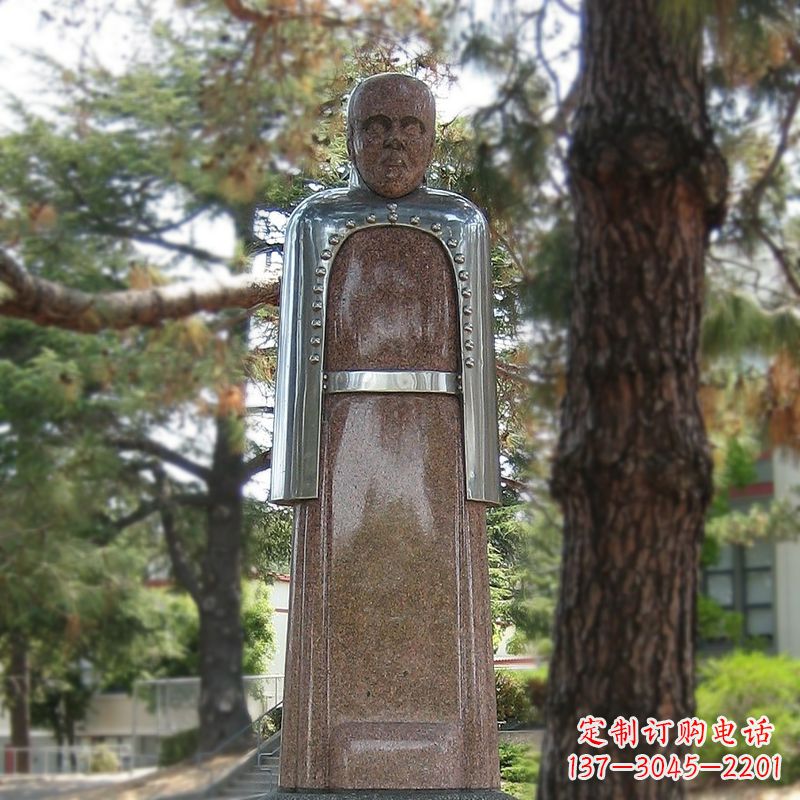 益阳路易斯·巴斯德抽象雕像-公园名人法国著名微生物学家雕塑