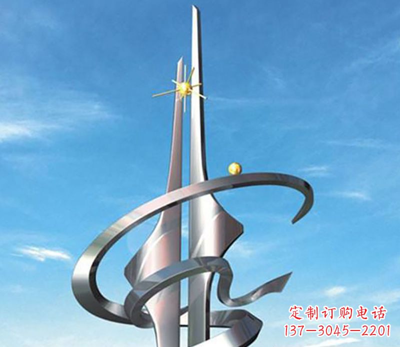 益阳螺旋飘带广场雕塑,精美而出众
