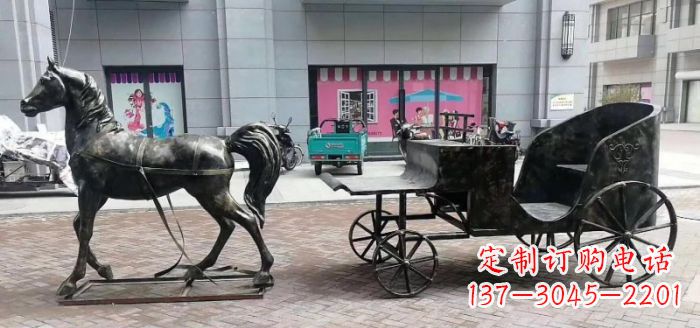 益阳高质量马车景观铜雕
