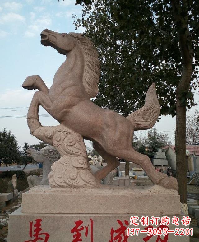 益阳精美细腻的马到成功石雕塑