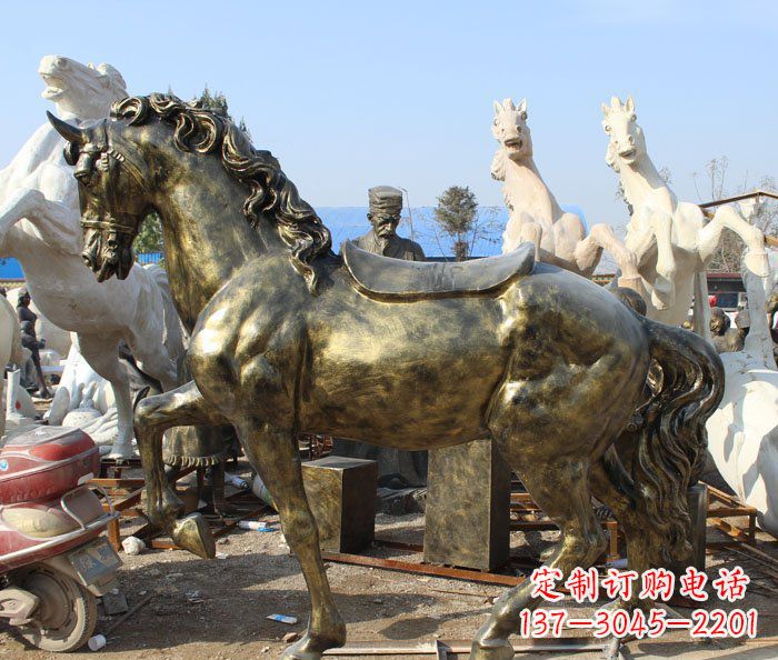 益阳马动物铜雕塑——精致细腻的手工工艺