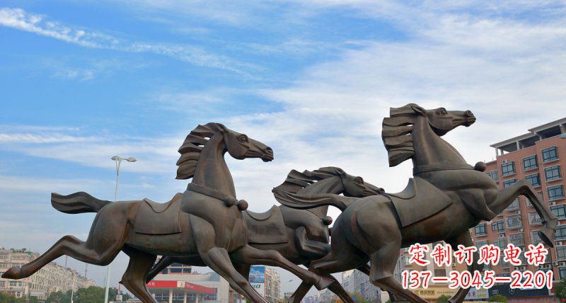益阳马广场动物铜雕塑,精致细腻魅力无穷