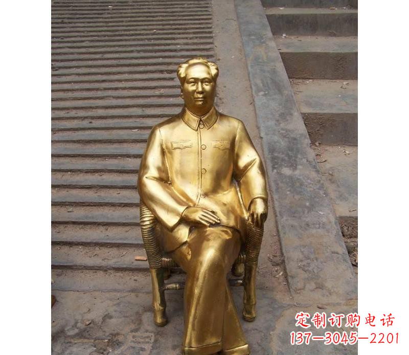 益阳毛泽东伟人铜雕纪念像