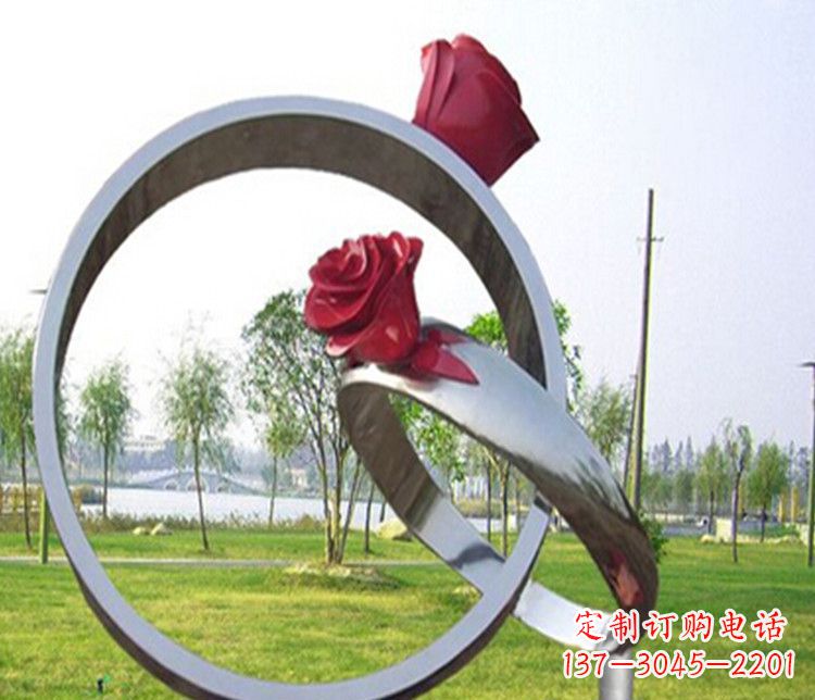 益阳不锈钢戒指雕塑展示
