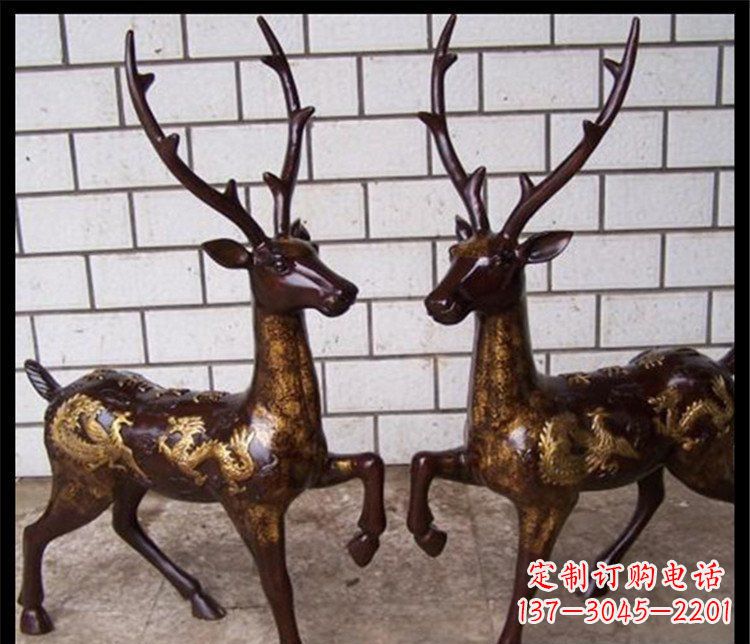 益阳中领雕塑梅花鹿玻璃钢动物雕塑是一款造型精…