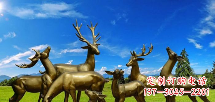 益阳静谧之美,梅花鹿铜雕装点你的家