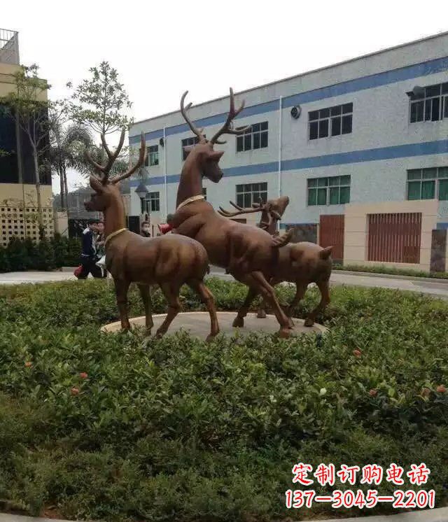 益阳梅花鹿小区铜雕精美礼品