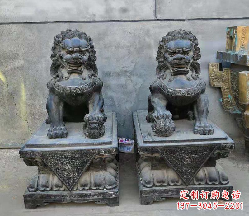 益阳狮子雕塑,象征霸气的家门口装饰