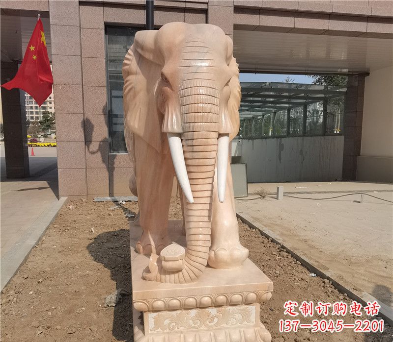 益阳品质卓越,大象石雕门口装点
