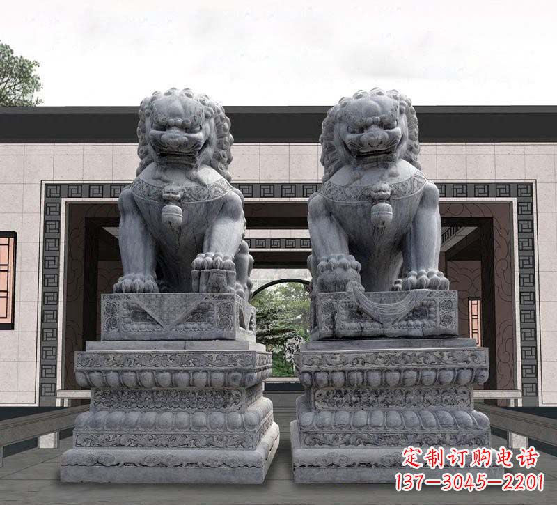 益阳青石传统狮子石雕,引领传统艺术气息