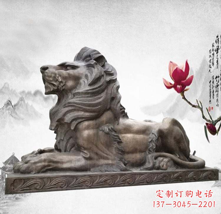 益阳经典西洋欧式铜雕狮子