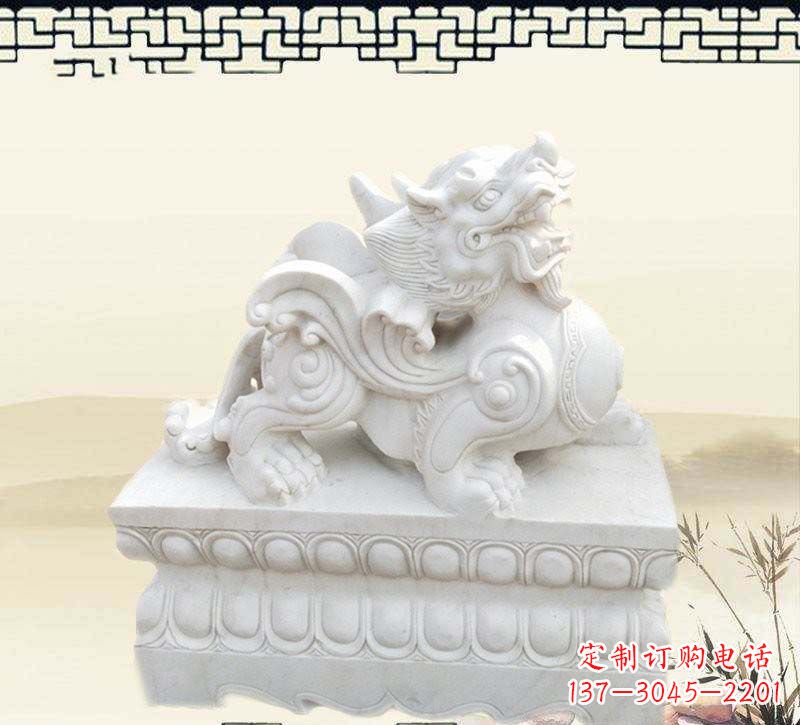 益阳精美貔貅石雕雕塑,烘托家门口的神秘感