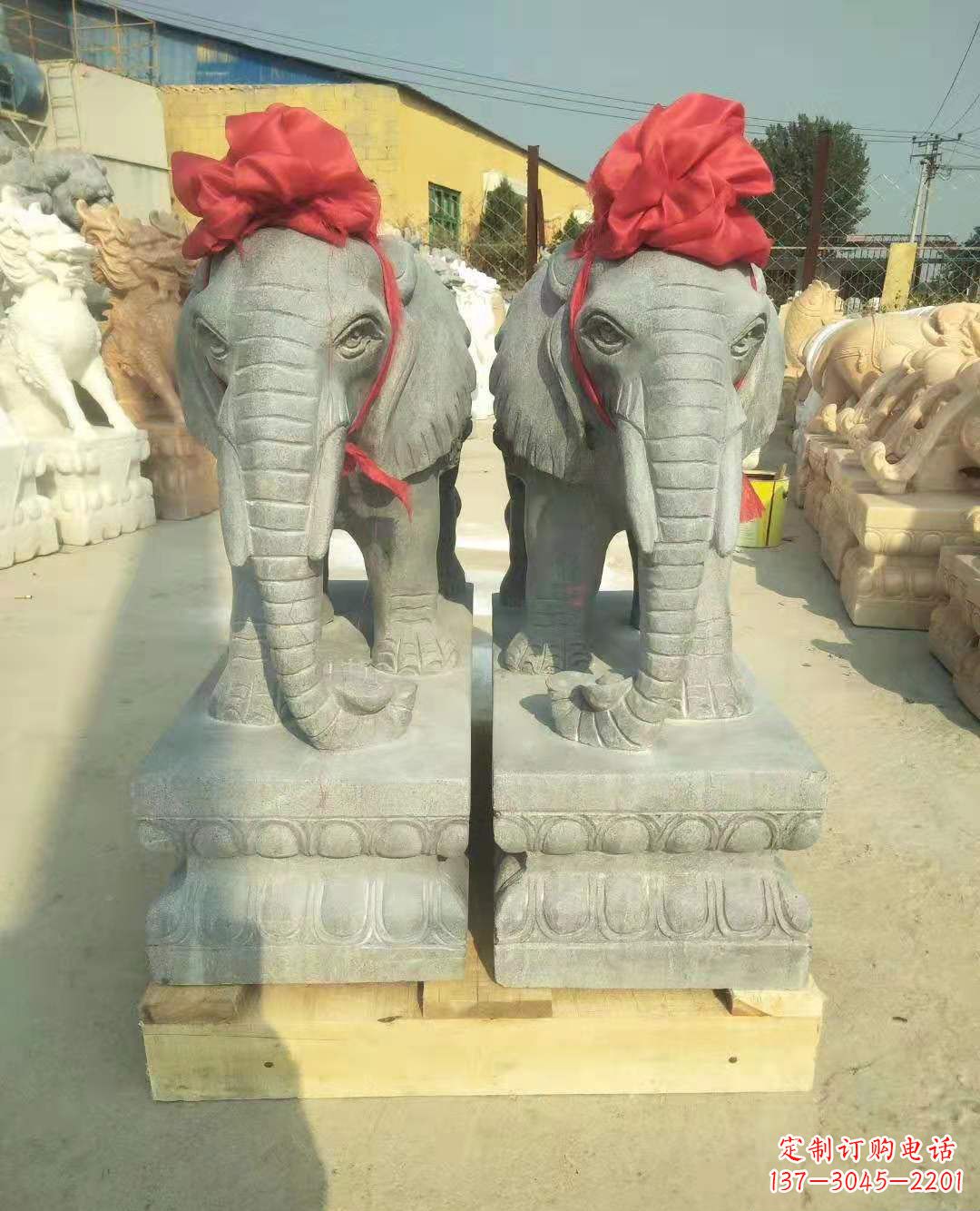益阳中国古典风格大象雕塑