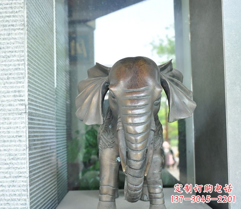 益阳艺术象征——门口镇宅大象铜雕
