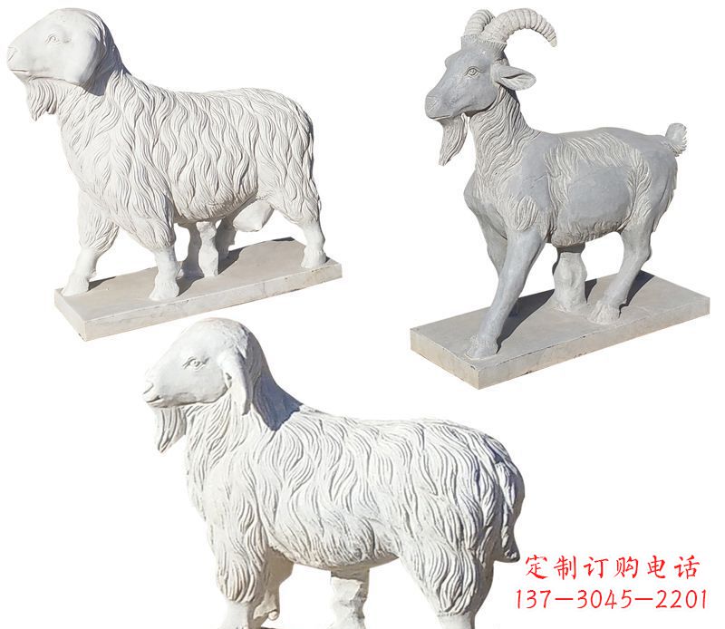 益阳绵羊石雕公园动物雕塑-精致耐用的绵羊雕塑
