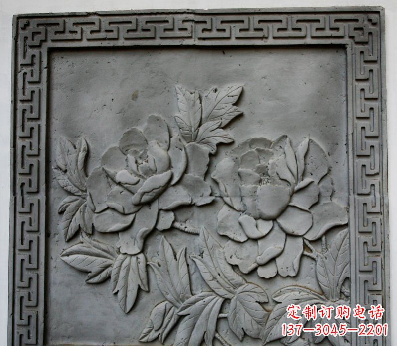 益阳牡丹青石浮雕雕塑-精美的永久装饰