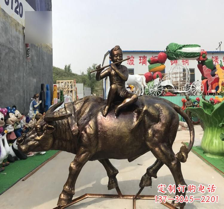益阳中领雕塑的古典韵味牧童铜雕是一件绝美的雕…