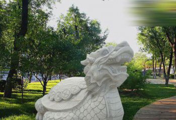 益阳中领雕塑——汉白玉龙龟石雕