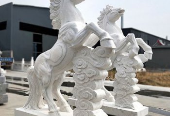 益阳精美马踏祥云石雕，栩栩如生