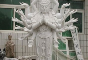 益阳汉白玉千手观音雕塑，精致细腻，深具宗教意义