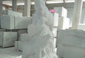 益阳瑞颜祥彩汉白玉生肖猪雕塑